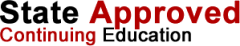 State Approved Continuing Education logo