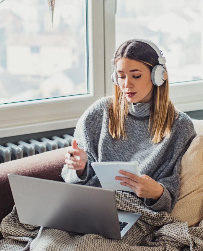 Girl Attending Online Texas Continuing Education Session